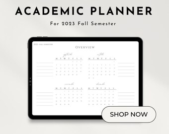 Academic Planner for Fall 2022 - Etsy