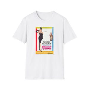 Audrey Hepburn Vintage movie classic poster Breakfast at Tiffanys Unisex Softstyle T-Shirt