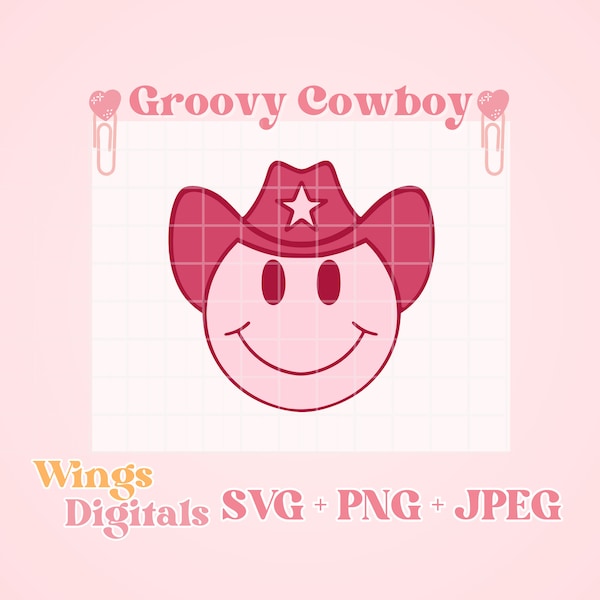 Trendy Star Cowboy Layered/Outline SVG, PNG, JPEG, pdf. punch needle template