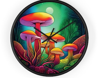 Horloge murale champignon