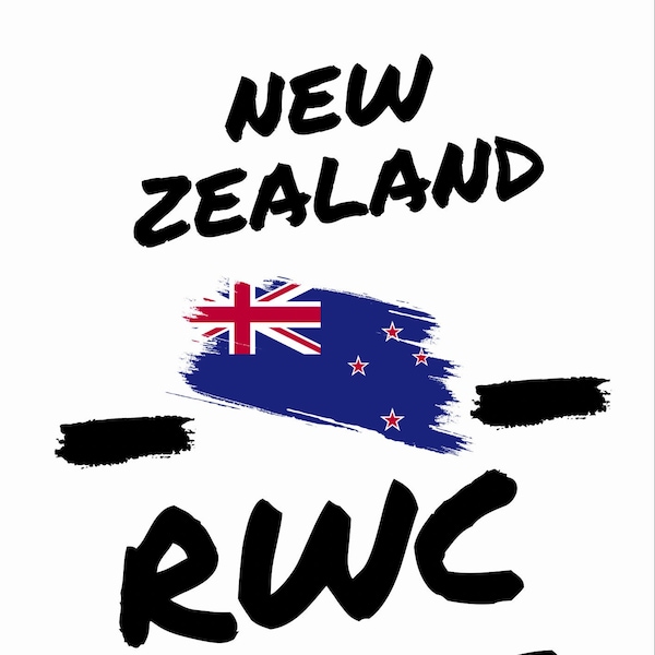 RWC NZ New Zealand Rugby World Cup Digital Print Download Poster