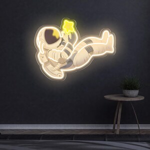 Astronaut Neon Sign,Astronaut Wall Art,Unicorn Led Neon Sign,Astronaut Decor,Bedroom Wall Art