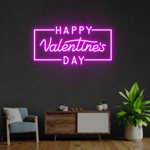 Valentinstag Geschenk,Feiertagsgeschenk,Hochzeit Neon Schild,Hochzeitsdekor,Wohnzimmer Wand Dekoration Ins,Happy Valentine&#39;s Day