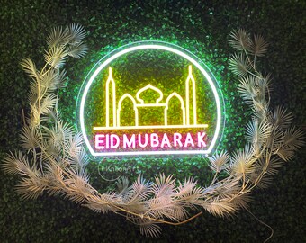 Eid mubarak decor,eid mubarak yard sign,ramadan banner,Ramadan kareem neon sign, ramadan mubarak neon light,customize ramadan
