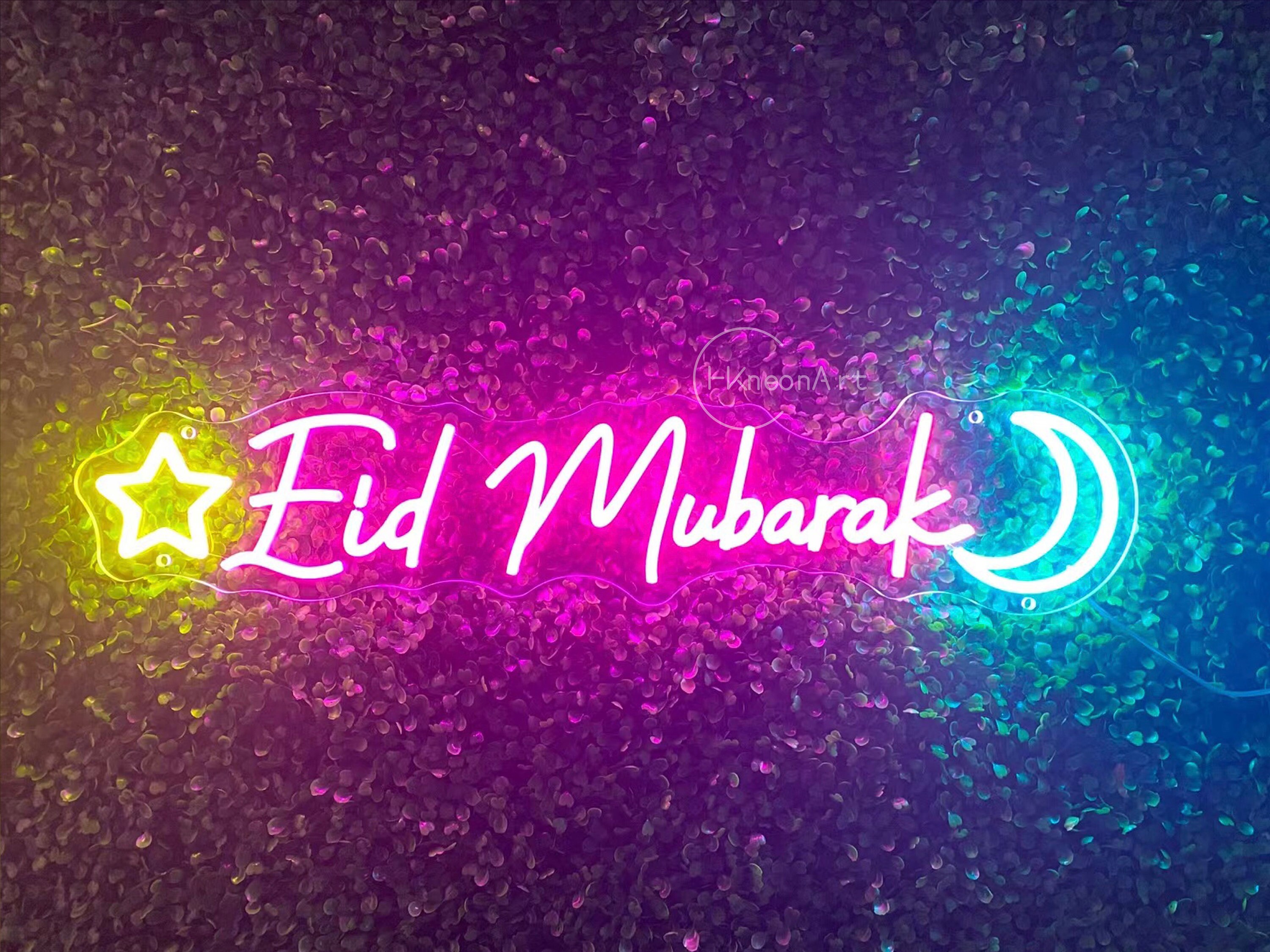 ramadan mubarak neon light