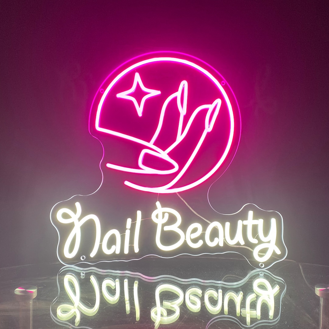 Nail Beayty Neon Sign,business Neon Sign,custom Store Sign
