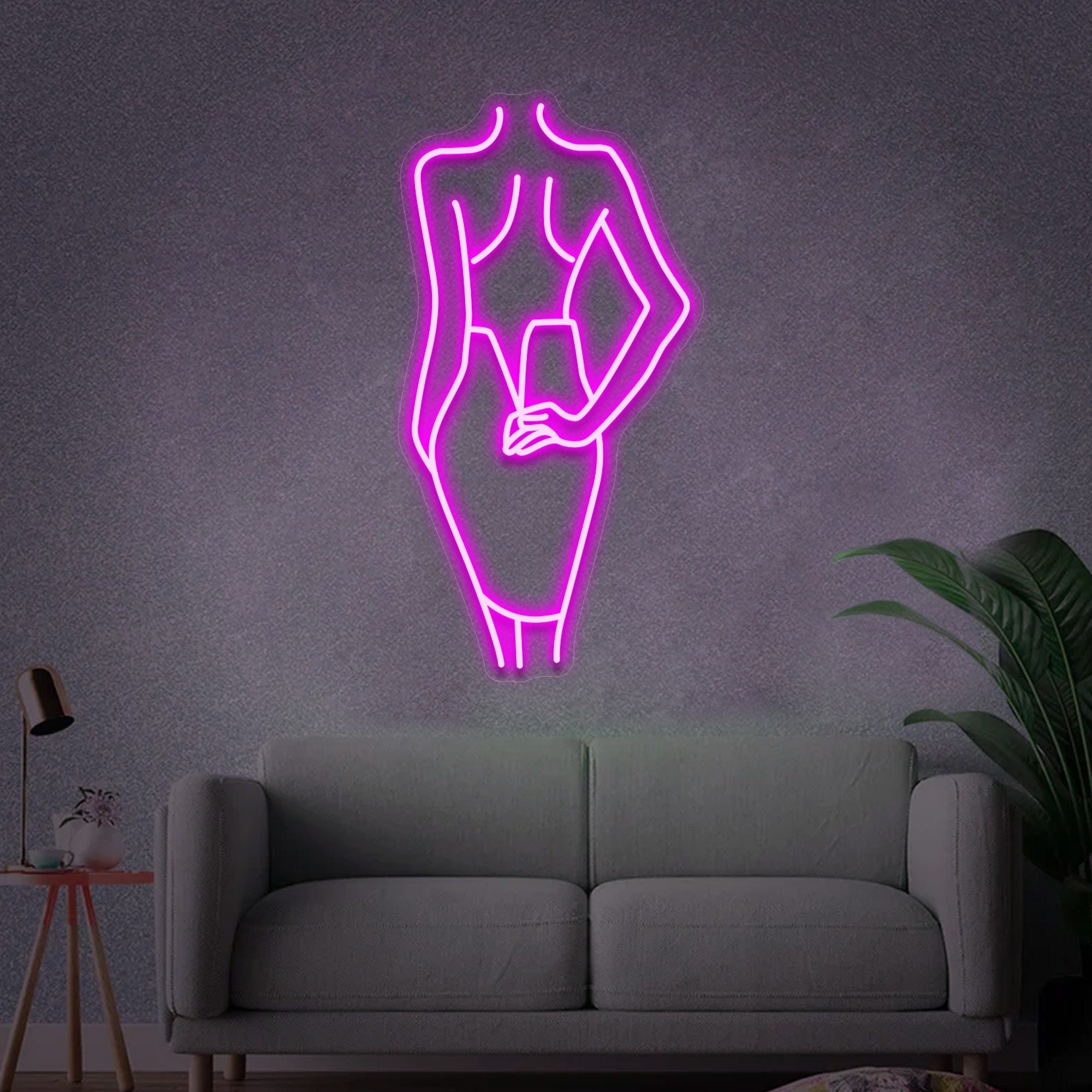 Female Silhouette Neon Sign - Etsy
