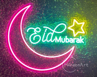 Ramadan kareem neon sign, Eid mubarak decor,ramadan banner,ramadan mubarak neon light,eid mubarak yard sign,customize ramadan