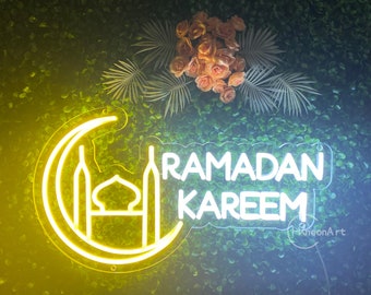 Ramadan neon sign light, Ramadan banner,Eid mubarak decor,ramadan mubarak neon light,eid mubarak yard sign