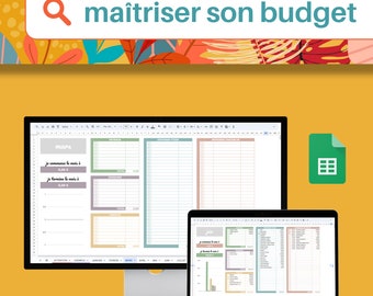 Budget Facile en Français, Tableur Google Sheets, Planner Budget