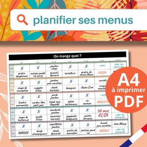 Planner Menus to print, Meal Planner, Meal Prep Printable, Monthly Menu Management