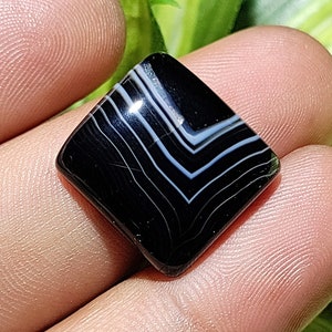 Black Banded Agate Cabochon Natural Banded Agate Gemstone, Stone Loose Gemstone For Making Jewelry At Whole Sale Price