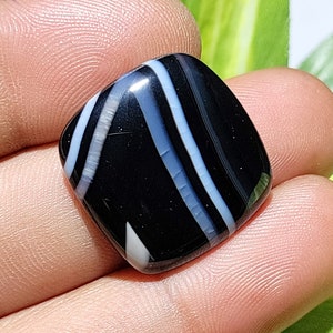 Black Banded Agate Cabochon Natural Banded Agate Gemstone, Stone Loose Gemstone For Making Jewelry At Whole Sale Price