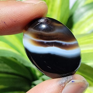 Black Banded Agate Cabochon Natural Banded Agate Gemstone, Stone Loose Gemstone For Making Jewelry At Whole Sale Price