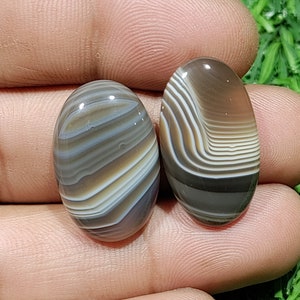 Black Banded Agate Cabochon, Natural Agate gemstone, Mix Shape Lot Cabochon, Gemstone For Making Jewelry, 25x16 TO 26x15 MM ( 35 Carat )