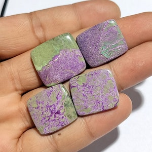 Natural Stichtite Cabochon Lot: Handmade Gemstone, 71 Carat (25x22 TO 22x19mm)
