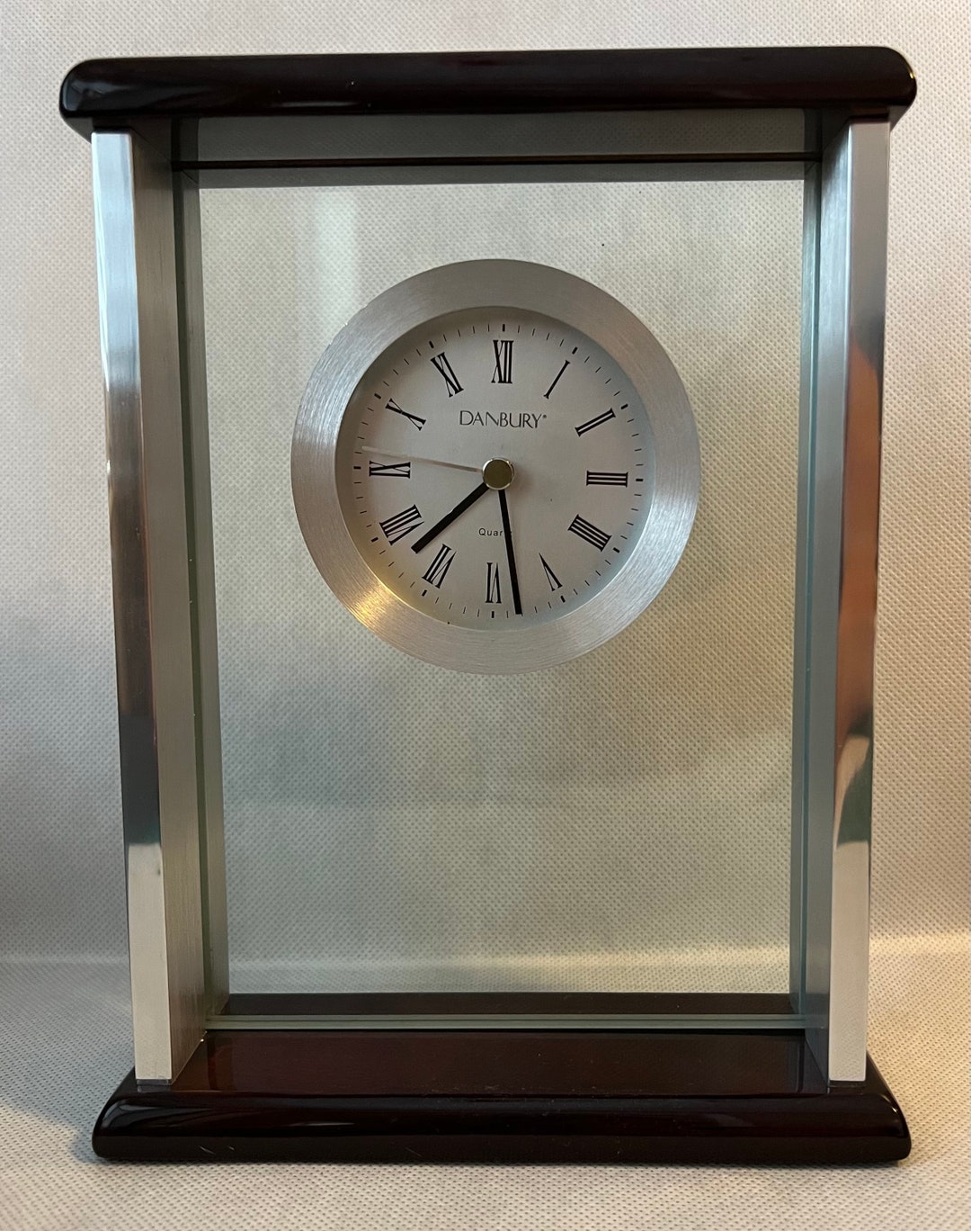 Danbury® Things Remembered Desk Clock Mahogany Gloss Etsy