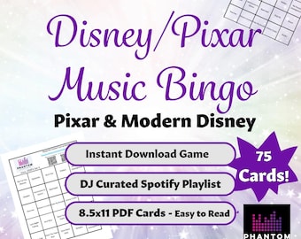 Bingo musical de Disney Pixar: 75 cartones imprimibles (descarga en PDF)