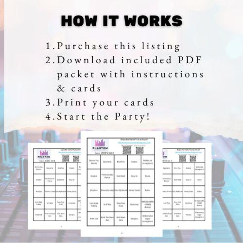 Bingo de música pop de 2020: 75 cartones imprimibles (descarga instantánea) imagen 4