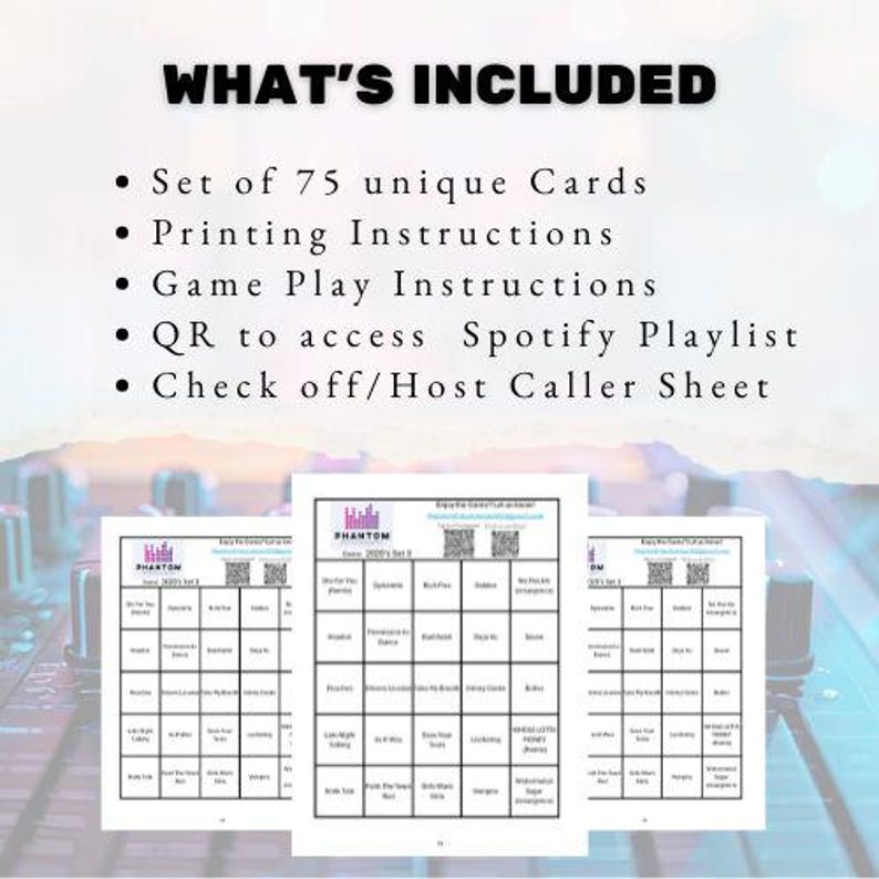 Bingo de música pop de 2020: 75 cartones imprimibles (descarga instantánea) imagen 3