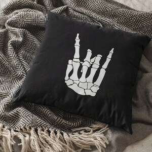 Skeleton Rocker Pillow Case | Halloween Pillow Case | Fall Pillow Cover