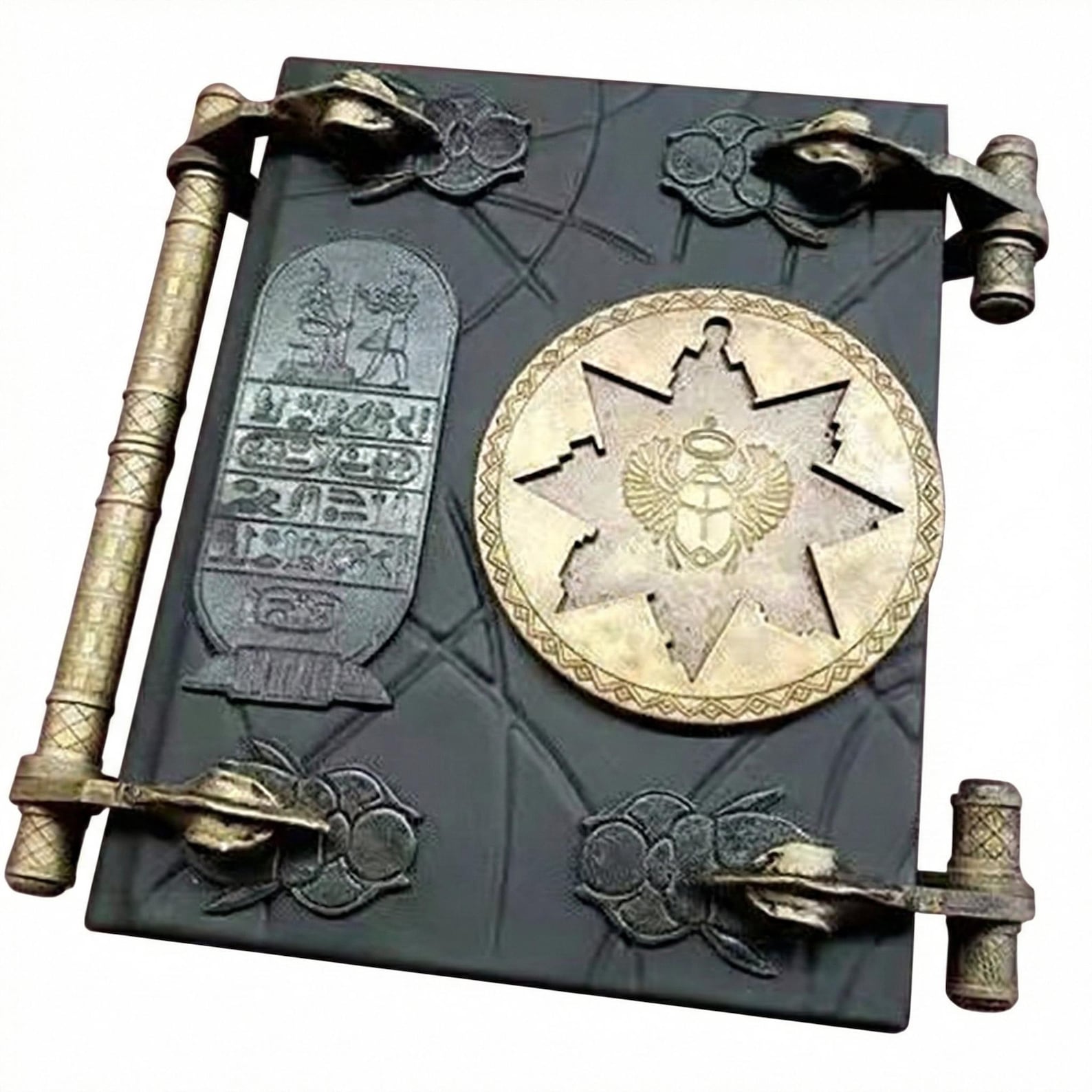 Secret Container Egypt Ancient Egyptian Scarab Book Box Secret Storage Grimoire Prop Replica ...