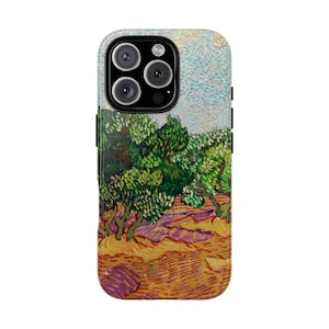 Custodia per iPhone con il dipinto &quot;Ulivi&quot; di Vincent Van Gogh, per iPhone 15, 14, 13, 12, 11 Pro, Mini SE, XR, XS, X Max Plus, custodia artistica per iPhone.