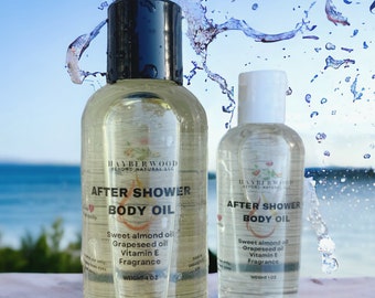 After Shower Body Oil with Vitamin E, Moisturizing Bath Oil, Sweet Almond Oil & Grapeseed Oil.