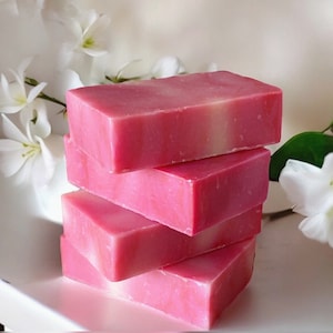 Floral Plumeria Artisan Soap Bar: Organic Shea Butter Soap