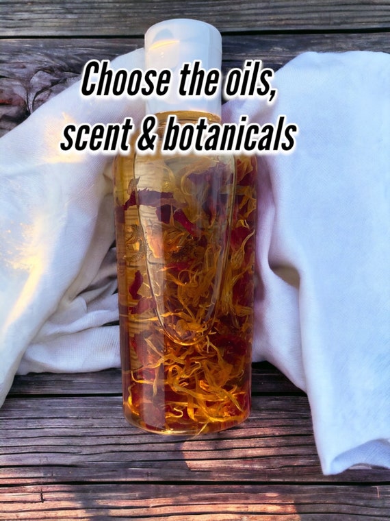 Custom Organic Body Oil: Choose Your Carrier Oil & Botanicals