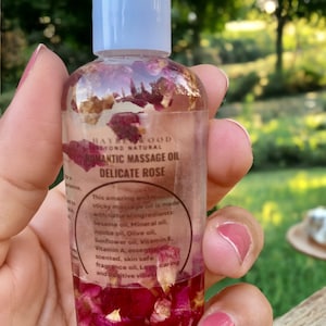 Romantic Massage Oil: Rose, Lavender & Vanilla - Organic Blend