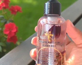 Romantic Rose Massage Oil: Organic Body Oil with Vitamin E