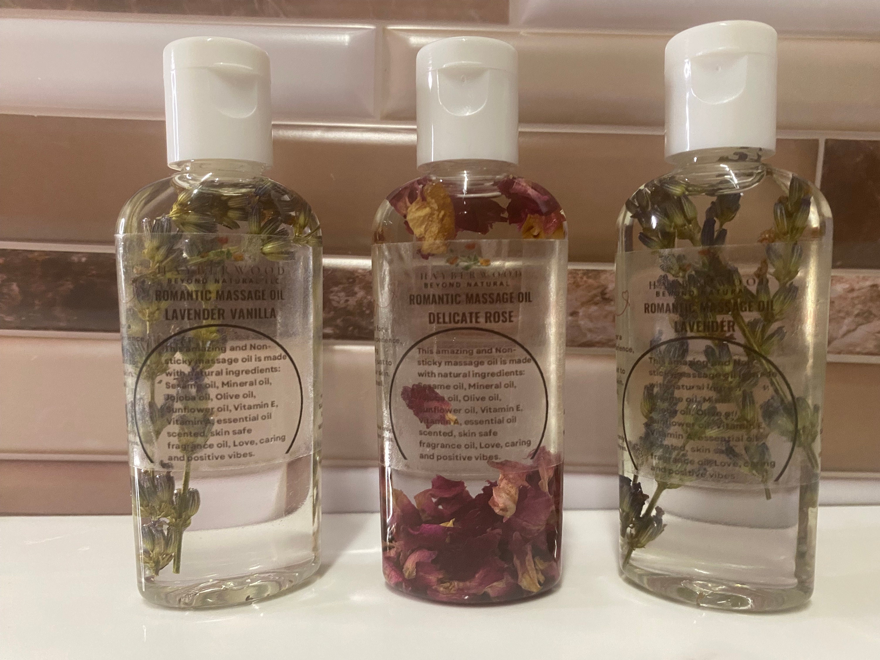 Romantic Massage Oil Gift Set Gift Set for Couples Lavender Etsy