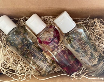 Romantic Massage Oil Gift Set: Lavender, Rose & Vanilla