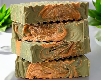 Cinnamon Sandalwood Organic Soap Bar: Cold Process, Moisturizing