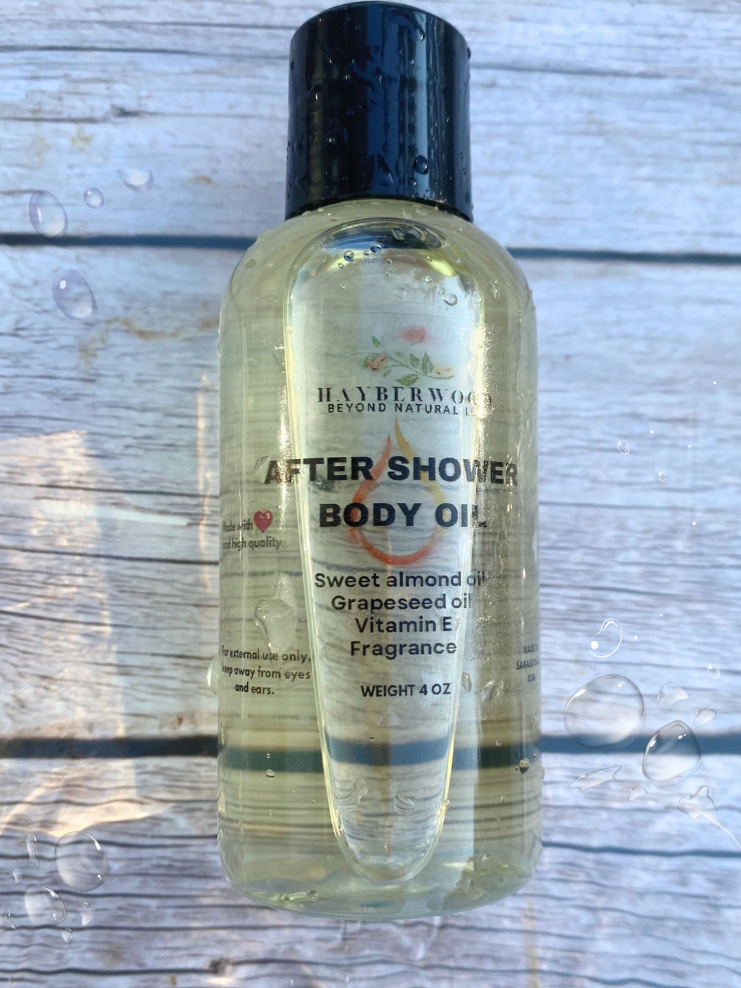 After Shower Body Oil With Vitamin E Moisturizing Bath Oil Etsy