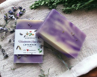 Organic Lavender Soap Bar: Handcrafted Cold Process Soap