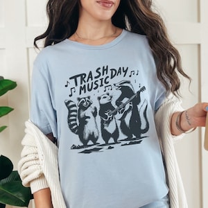 Trash Music Day Shirt, Funny Raccoon T Shirt, Weird T-Shirt, Silly Sweater-Shirt Gifted, Meme Tshirt, Trash Panda Shirt, Funny Opossum Shirt