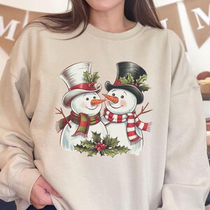 Retro bałwanek bluza z wycięciem pod szyją boże narodzenie bałwanek koszula prezent odzież zimowa świąteczne koszule dla kobiet wakacyjna bluza Y2K Xmas