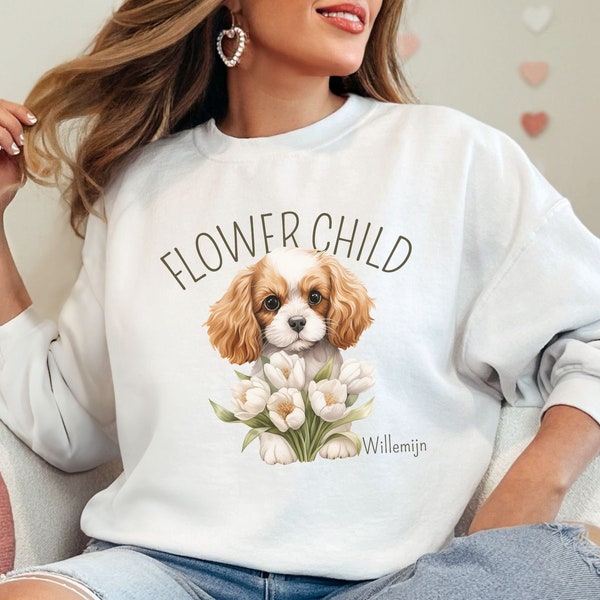 Personalized Cavalier King Charles Spaniel Sweater, Custom Name Gift, Dog Lover Gift, Custom Dog Shirt, Birthday Gift Dad, Mothers Day Gift