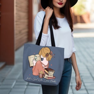 Nur ein Mädchen, das Bücher liebt, Einkaufstasche, Geschenk für Bücherliebhaber, Geschenk für Leser, Buchliebhaber-Einkaufstasche, Bücherwurm-Einkaufstasche, Booktrovert-Tasche