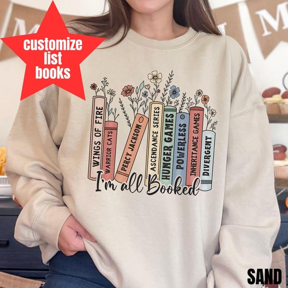 Custom Bookshelf T-shirt, Booklover Shirt, Personalized Book Shirt, Bookish Sweater, Bookworm Shirt, Gift for Reader, Custom Book Sweatshirt