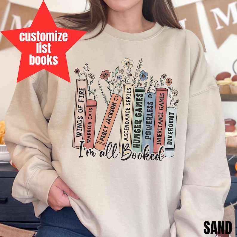 Custom Bookshelf T-shirt, Booklover Shirt, Personalized Book Shirt, Bookish Sweater, Bookworm Shirt, Gift for Reader, Custom Book Sweatshirt
