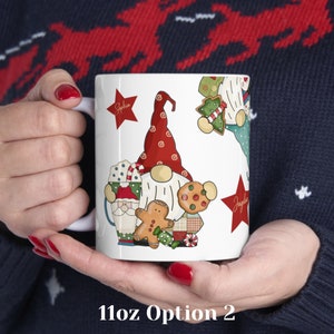 Personalized Christmas Gnome Hot Chocolate Mug, Custom Gnome Mug, Custom Kids Christmas Gift,  Hot Chocolate Mugs, Xmas Mug, Christmas Gonk