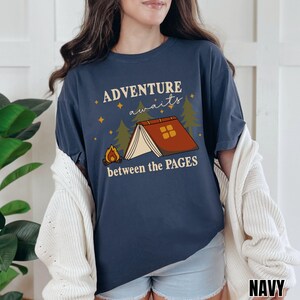 Book Sweatshirt, Adventure Awaits Book Crewneck, Bookish Sweatshirt, Book Club Shirt, Gift for Reader, Booktok Sweater, Outdoor Adventures image 4