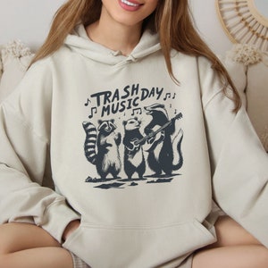 Trash Music Day Shirt, Funny Raccoon T Shirt, Weird T-Shirt, Silly Sweater-Shirt Gifted, Meme Tshirt, Trash Panda Shirt, Funny Opossum Shirt