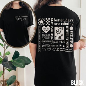Du är tillräckligt, tröja för mental hälsa, Y2K-kläder, inspirerande tröja, vänlighetströja, självkärlekströja, positiva vibbar-tröja bild 5