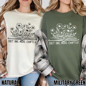Sudadera con capucha "Just One More Chapter", diseño floral, ideal para amantes de los libros, ideal como regalo para lectores, suéter acogedor para leer, ropa para ratones de biblioteca. imagen 4