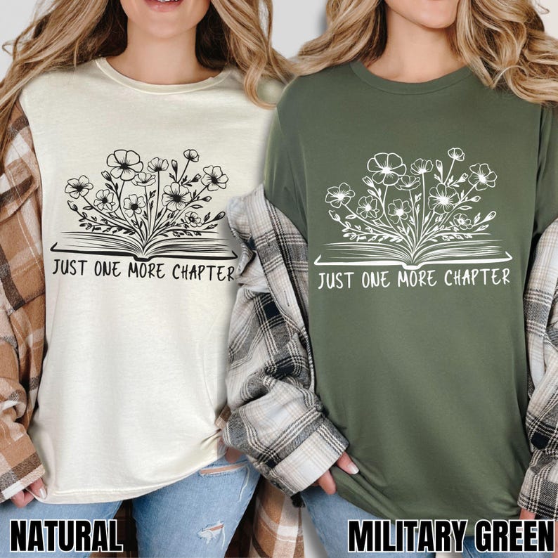 Sudadera con capucha "Just One More Chapter", diseño floral, ideal para amantes de los libros, ideal como regalo para lectores, suéter acogedor para leer, ropa para ratones de biblioteca. imagen 4