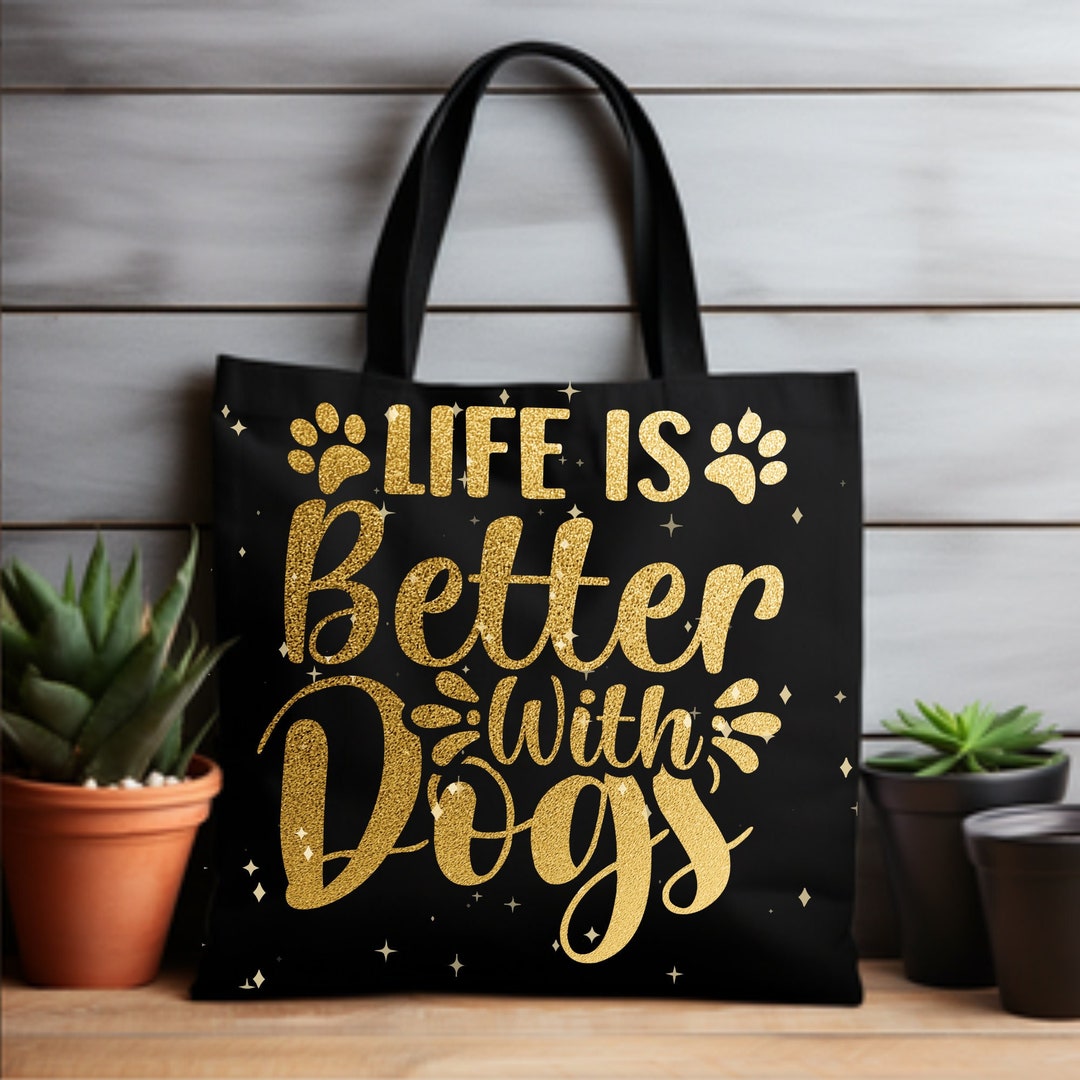 Dogs Tote Bag, Dog Things Tote, Puppy Stuff Tote, Dog Mom Gift, Gift
